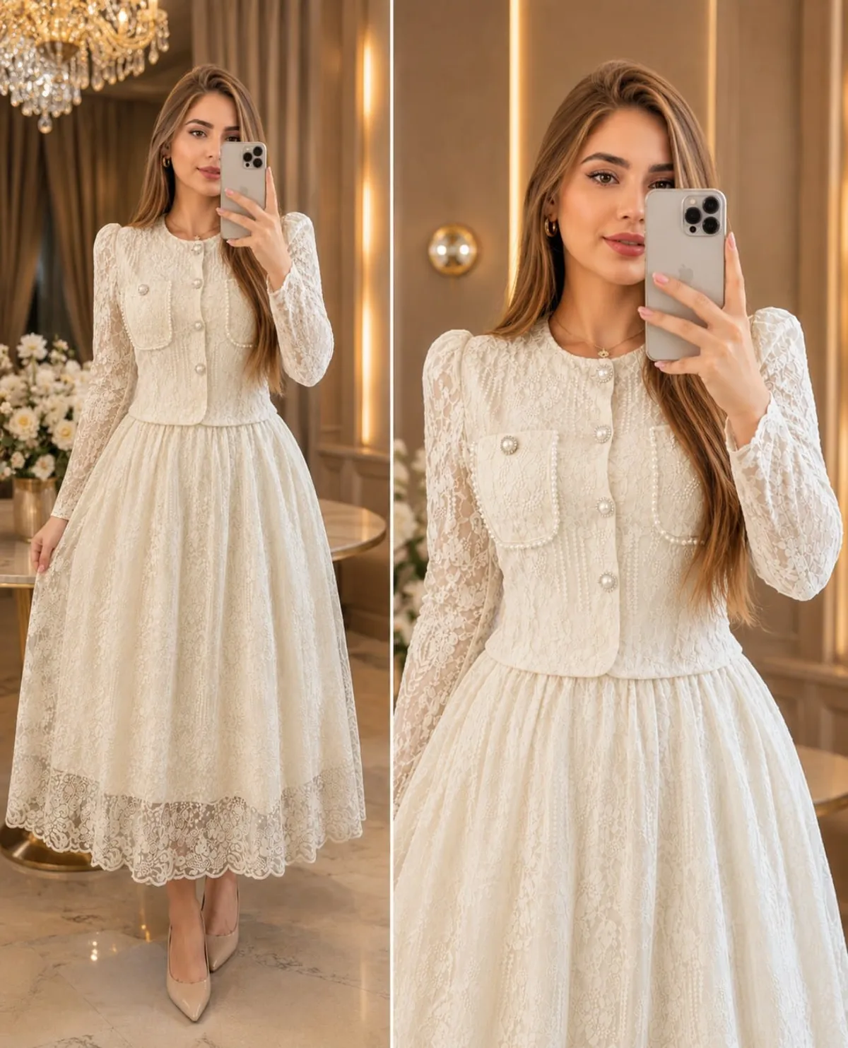 Conjunto cor Damasco
